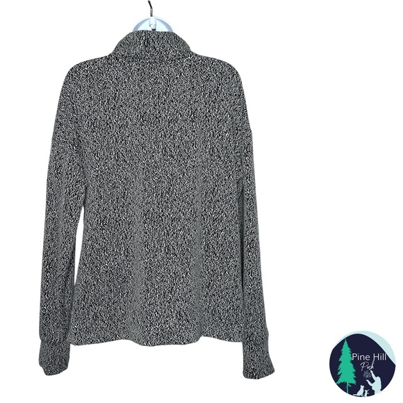 SOLD Avia Pullover Jacket Sweatshirt 1/4 Zip Large Black White Zip Pockets EUC - Picture 2 of 10